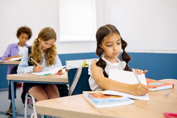 Enfants lors de leur première journée de Rentrée Scolaire